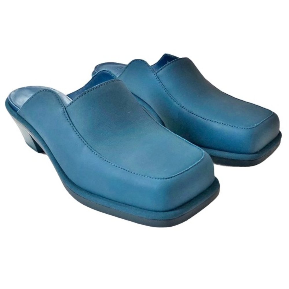 UGG + Eckhaus Latta Block Heel Cowboy Mule in Moroccan Blue 6 - Picture 9 of 16